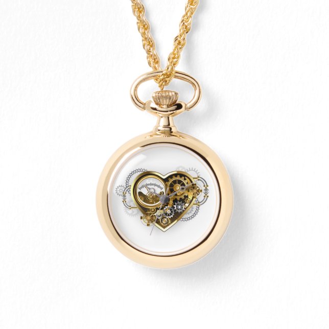 Steampunk Heart med en Manometer Armbandsur (Framsida)