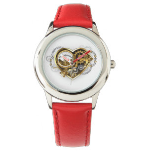 Steampunk Heart med en Manometer Armbandsur