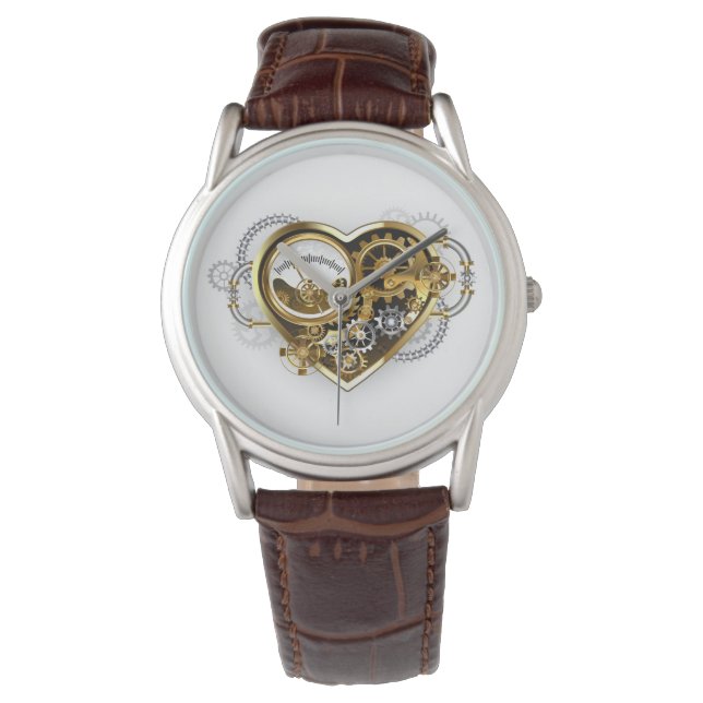 Steampunk Heart med en Manometer Armbandsur (Framsida)