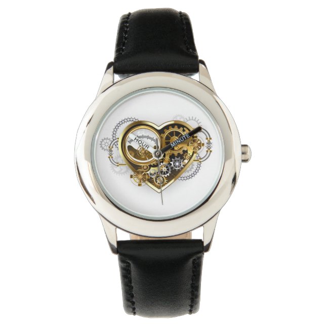 Steampunk Heart med en Manometer Armbandsur (Framsida)
