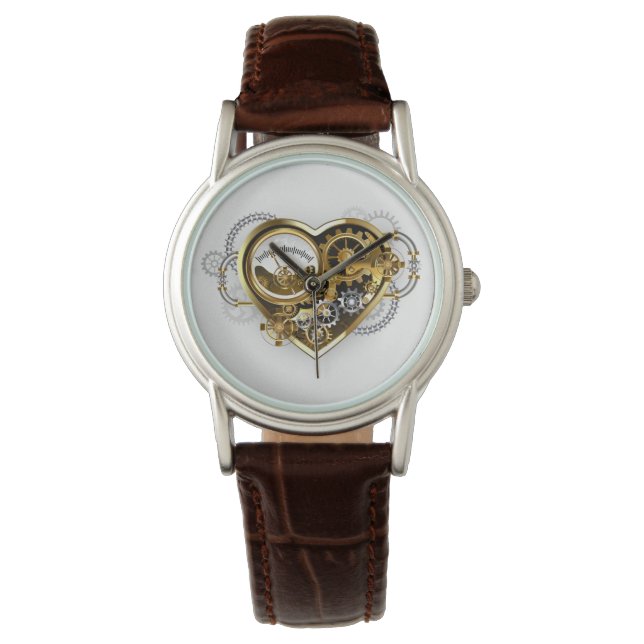 Steampunk Heart med en Manometer Armbandsur (Framsida)