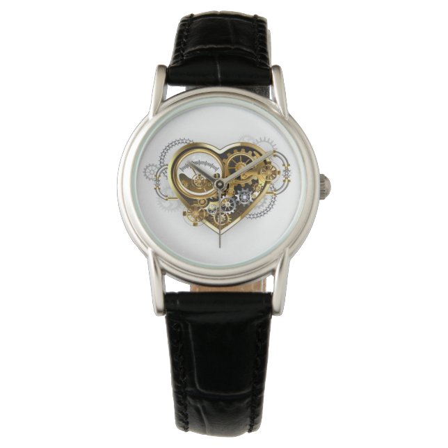 Steampunk Heart med en Manometer Armbandsur (Framsida)