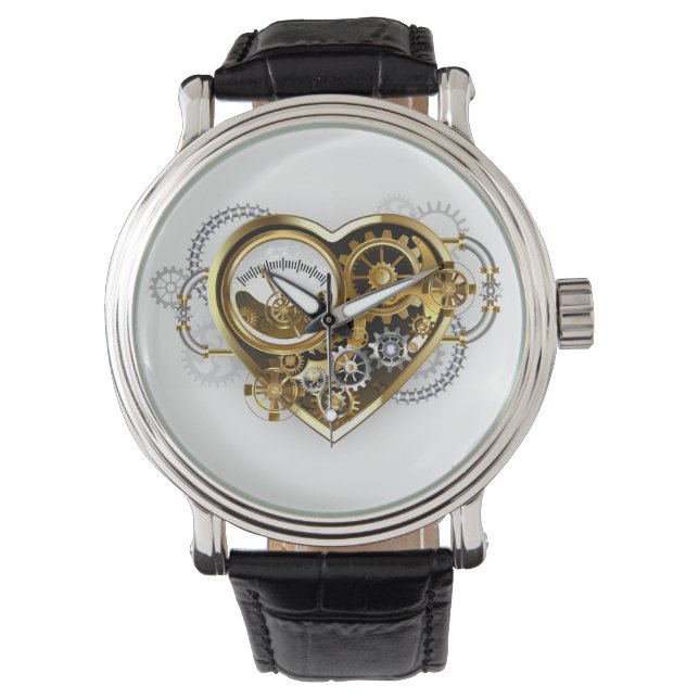 Steampunk Heart med en Manometer Armbandsur (Framsida)