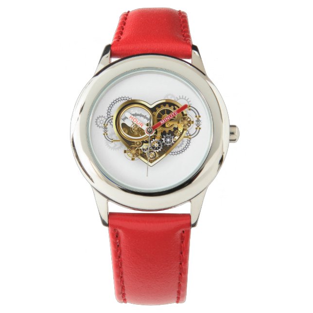 Steampunk Heart med en Manometer Armbandsur (Framsida)