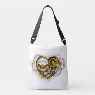 Steampunk Heart med en Manometer Axelväska