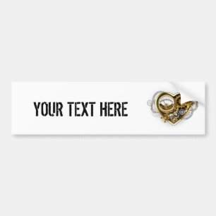 Steampunk Heart med en Manometer Bildekal