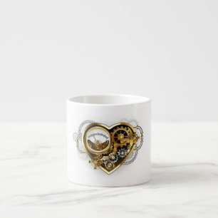 Steampunk Heart med en Manometer Espressomugg