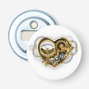 Steampunk Heart med en Manometer Flasköppnare