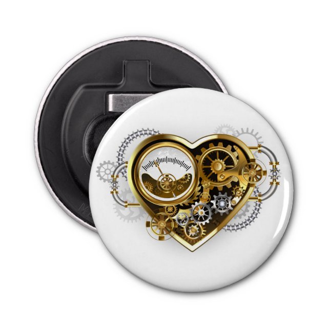 Steampunk Heart med en Manometer Flasköppnare (Framsidan)