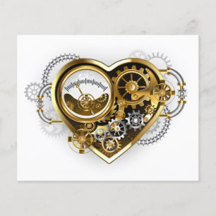 Steampunk Heart med en Manometer Flygblad