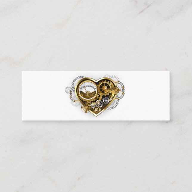 Steampunk Heart med en Manometer Lojalitetskort (Framsida)