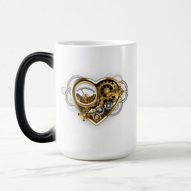 Steampunk Heart med en Manometer Magisk Mugg (Vänster)