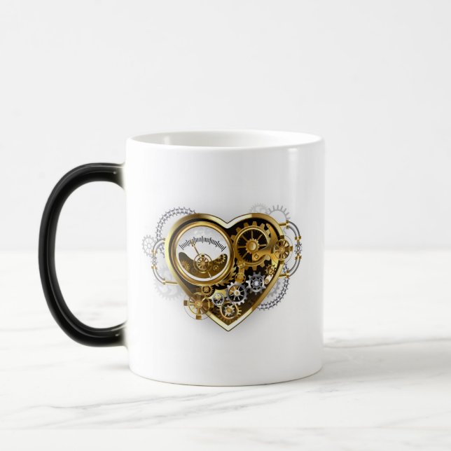 Steampunk Heart med en Manometer Magisk Mugg (Vänster)