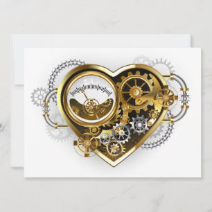 Steampunk Heart med en Manometer Meddelande