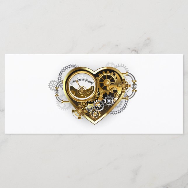 Steampunk Heart med en Manometer Meny (Framsida)