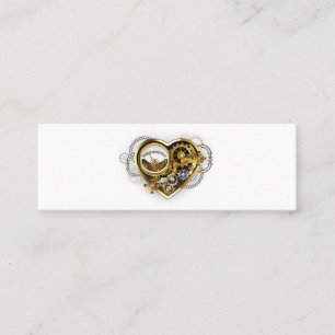 Steampunk Heart med en Manometer Mini Visitkort