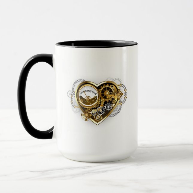 Steampunk Heart med en Manometer Mugg (Vänster)