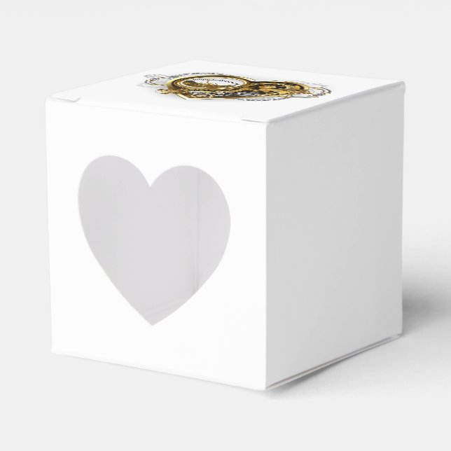 Steampunk Heart med en Manometer Presentaskar (Framsidan Sidan)
