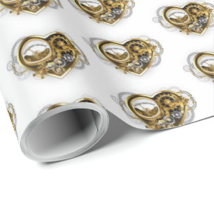 Steampunk Heart med en Manometer Presentpapper