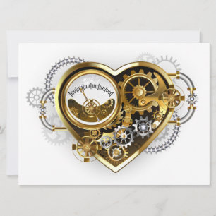 Steampunk Heart med en Manometer Spara Datumet