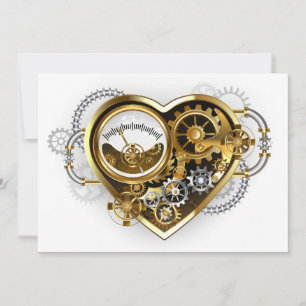 Steampunk Heart med en Manometer Tack Kort