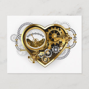 Steampunk Heart med en Manometer Tilläggskort