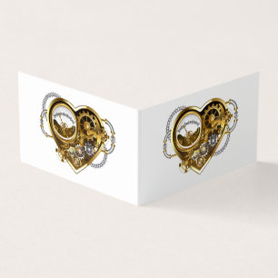 Steampunk Heart med en Manometer Visitkort