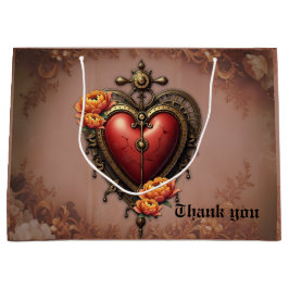 Steampunk Heart med Flowers.