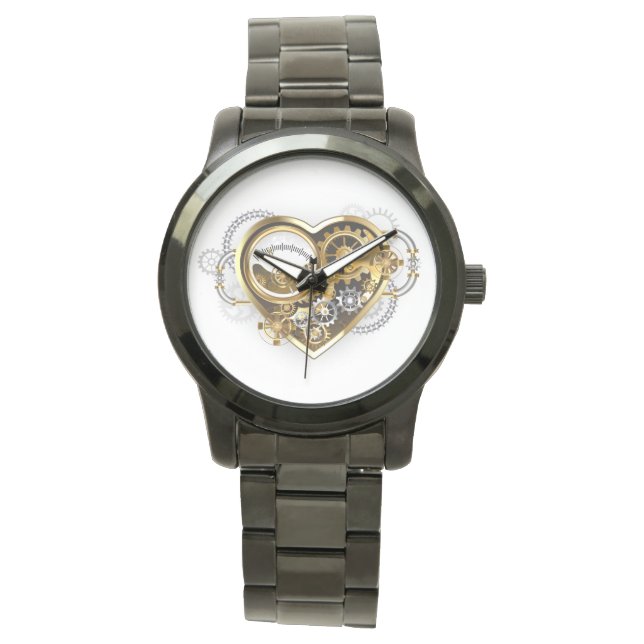 Steampunk Heart with a Manometer Armbandsur (Framsida)