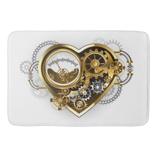 Steampunk Heart with a Manometer Badrumsmatta (Framsidan)