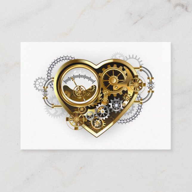 Steampunk Heart with a Manometer Rabattkort (Framsida)