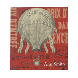 Steampunk Hett Luft Ballon Ride Graphic Typsnitt i Anteckningsblock