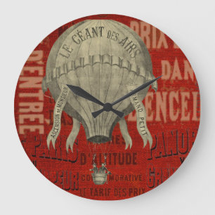 Steampunk Hett Luft Ballon Ride Graphic Typsnitt i Stor Klocka