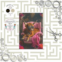 Steampunk Highland i Rosa Armstol Decoupage