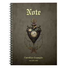 Steampunk-hjärta Anteckningsbok