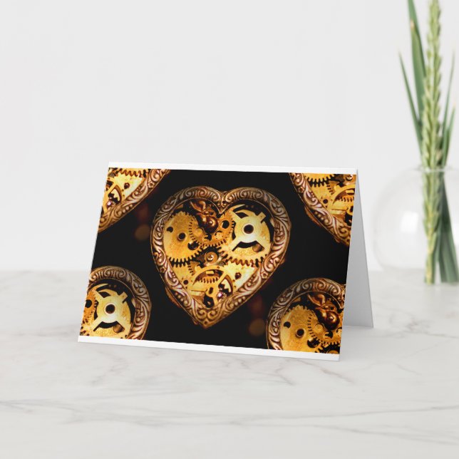 steampunk hjärta kort (Framsida)