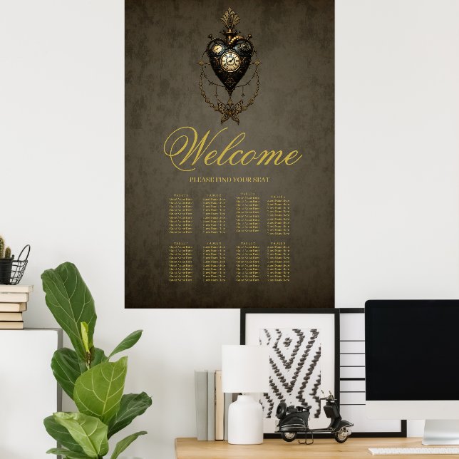 Steampunk-hjärta,  poster (Hemmakontoret)