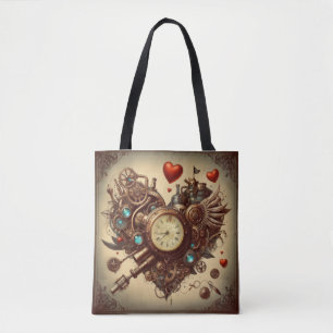 Steampunk hjärta/valentins dag tygkasse