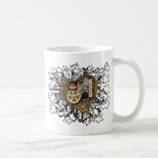 Steampunk hjärtakärlek kaffemugg