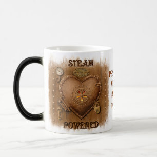 Steampunk hjärtapersonlig magisk mugg