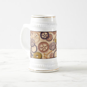 Steampunk Hjul, växlar, Nycklar, gammaldags Karta- Sejdel