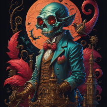 Steampunk Holloween Ghoul med pumpplåster