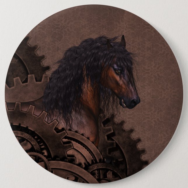 Steampunk Horse Knapp (Framsida)