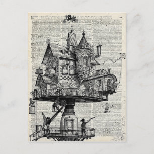 Steampunk house vykort