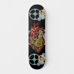 Steampunk Human Heart Anatomy Sci Fi Art Mini Skateboard Bräda 18,5 Cm