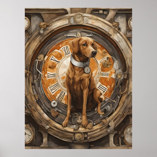 Steampunk Hund Poster (Framsidan)