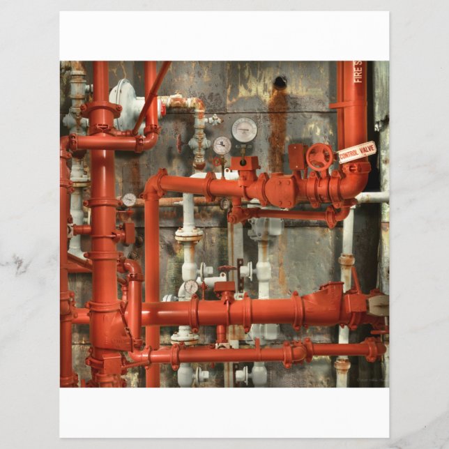 Steampunk - Huvudvärk i rött rör Reklamblad (Framsidan)