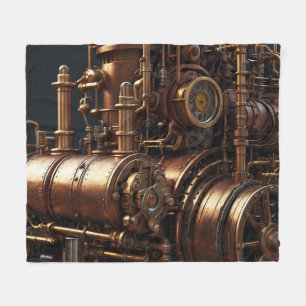 Steampunk Industrial Engine Fleecefilt