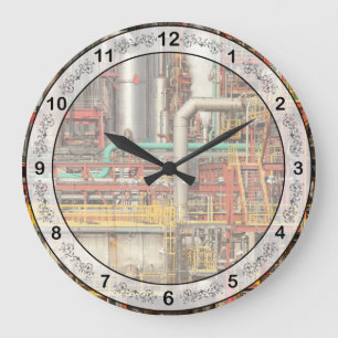 Steampunk - industriell illusion stor klocka