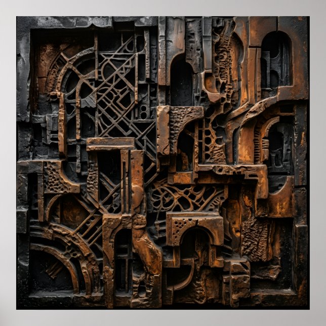 Steampunk industriell maskinvaruposter poster (Framsidan)